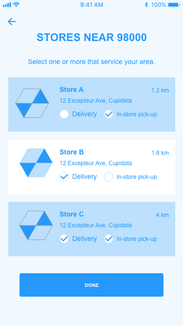 store locator screen version one